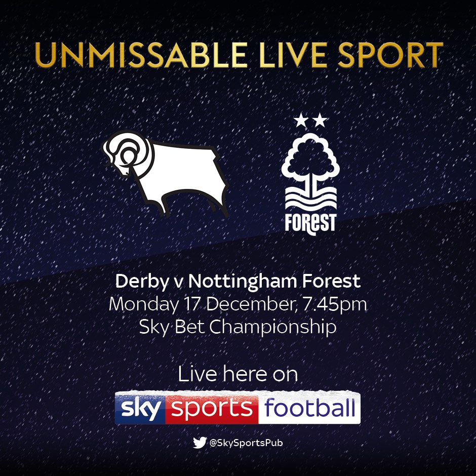 Derby County v Nottingham Forest (Football League)