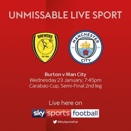 Burton Albion v Manchester City (EFL Cup)