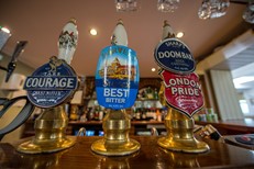 with Traditional Cask Real Ales