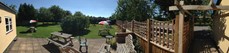 Panoramic view of our back garden