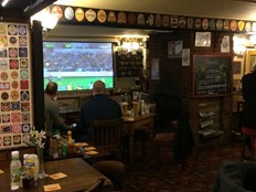 Large projection for TV sports