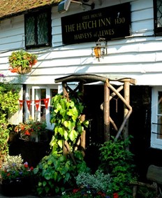 Outside The Hatch Inn pub East Sussex